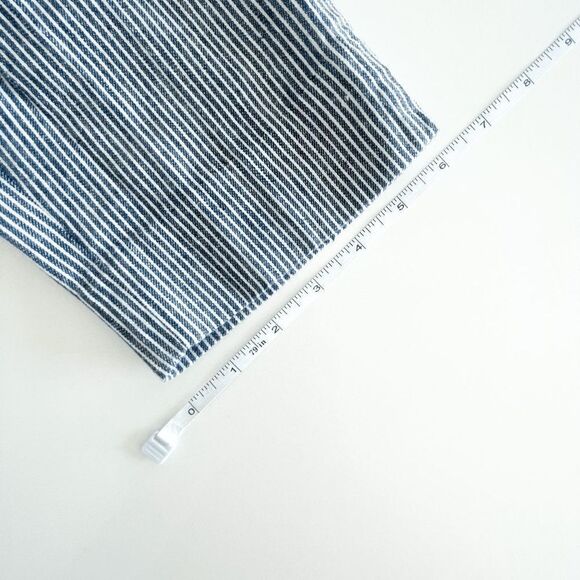 Banana Republic Womens Hayden Pants Pinstripes Blue White Size 4 - Picture 10 of 10